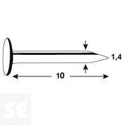 Tachuelas Gabarrotes Negros Hierro 1,4x10mm. (60g.)