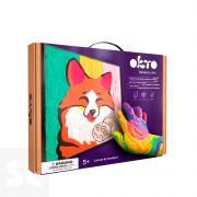 Set pintar por números FOX de arte sensorial air clay