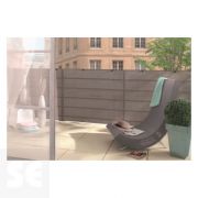 Cierre Decorativo Balcón/Terraza Gris Oscuro Manhattan 1x3 m