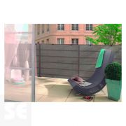 Cierre Decorativo Balcón/Terraza Gris Oscuro Manhattan 1x3 m