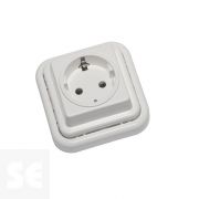 Base Enchufe Schuko TT Superficie Blanco 16a-230v
