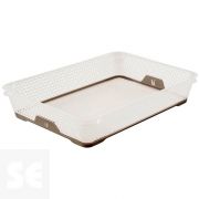 Bandeja Organizadora Plástico Gris 36x26x7 cm