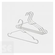 Perchas de Aluminio Plata 4 uds.