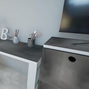 Vinilo Adhesivo Fibra Carbono Gris Matrix 45cmx2m