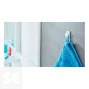 Powerstrips  Waterproof Gancho Acero Y Blanco Pequeño + Tiras