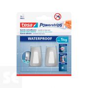 Powerstrips  Waterproof Gancho Acero Y Blanco Pequeño + Tiras