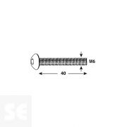Tornillo Cabeza hexagonal M6x40mm. Acero inoxidable A4 Iso 7380 (8u.)
