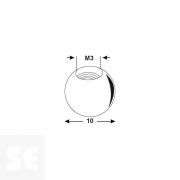 Tuerca de Bola M3x10 Latón
