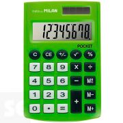 Calculadora Pocket 8 Dígitos Verde Funda
