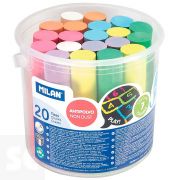 Bote 20 Tizas Maxi - Antipolvo Colores