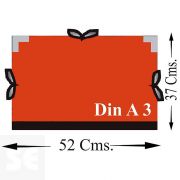 Carpeta Forrada Tela Cintas 37x52 cm Rojo