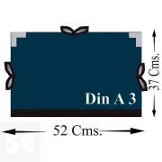 Carpeta Forrada Tela Cintas 37x52 cm Azul Oscuro