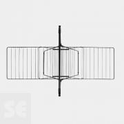 Tendedero de Alas 25 m Matt Black Barra Perchas 25 m