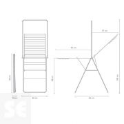 Tendedero de Alas 25 m Matt Black Barra Perchas 25 m