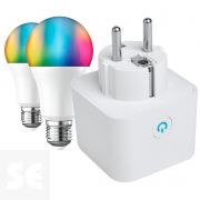 Pack Smart: Enchufe Inteligente + 2 Bombillas A60 E27 800 lm