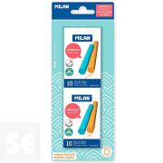 2 Cajas 10 Tizas Colores Antipolvo