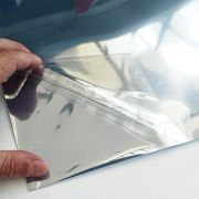 Lámina Estática Plata / Plata Film Solar 75cmx1.5m (impide visibilidad desde exterior)