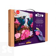 Kit de Modelado 3d + Pintura Colibríes Enamorados 30x40cm