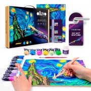 Conjunto Creativo Pintura 3d Diy Noche Estrellada 30x40cm