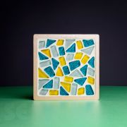 Kit de Creatividad 2 Posavasos Cuadrados Mosaico de Cristal