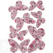 Decoracion 3D Mariposas Liberty Rosa (8x6,5Cm A 14x11Cm