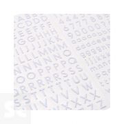 Pegatinas Alfabeto 304u. White Glitter 346655