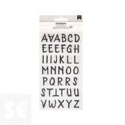 Pegatinas Alfabeto 80u. Script Epoxy Black 346656