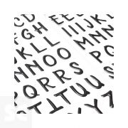 Pegatinas Alfabeto 80u. Script Epoxy Black 346656