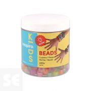 Cuentas Plástico Grosella 400 uds. aprox. Multicolor Fluorescente 9mm-4mm 359002