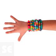 Cuentas Plástico Grosella 400 uds. aprox. Multicolor Nacarado 9mm-4mm 359005