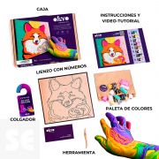 Set pintar por números FOX de arte sensorial air clay