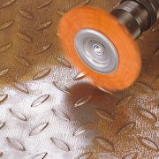 Cepillo Disco Nylon Vástago 6 mm Rojo/Agresivo Diámetro 75 mm Wolcraft 150