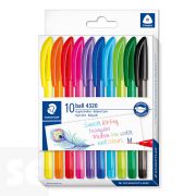Estuche con 10 Bolígrafos Surtidos Staedtler Ball 4320 M