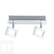 Foco Marco Frame 2x4,5 W Blanco Mate/Cromo 230 v Ref.66639