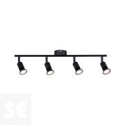 Aplique Carolina Negro Mate Max 4x10w-Gu10 66758