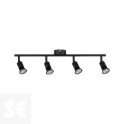 Aplique Carolina Negro Mate Max 4x10w-Gu10 66758