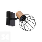 Aplique Lanka Led Negro-Madera Máx.1x20w/E14 66766