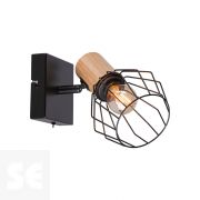 Aplique Lanka Led Negro-Madera Máx.1x20w/E14 66766
