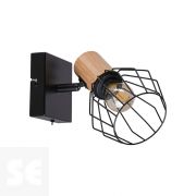 Aplique Lanka Led Negro-Madera Máx.1x20w/E14 66766