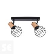 Aplique Lanka Led Negro-Madera Máx.2x20w/E14 66767