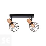 Aplique Lanka Led Negro-Madera Máx.2x20w/E14 66767