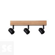 Aplique Arvid Led Madera-Negro Máx.3x20w/E27 66772