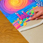 Pintura 3d Diy 30x40 Cm. Park Guell. Barcelona