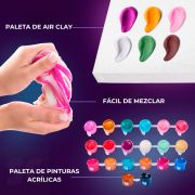 Kit de Modelado 3d + Pintura Colibríes Enamorados 30x40cm