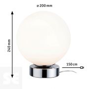 Lámpara Aari Cromo/Opal Max.1x20w-E14 R.77057