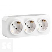 Forix Ip21 Base Triple Blanca 2p+T