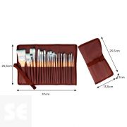 Set 24 Pinceles Sintéticos con Estuche