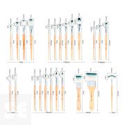 Set 24 Pinceles Sintéticos con Estuche