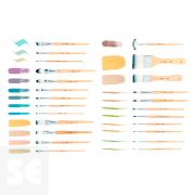 Set 24 Pinceles Sintéticos con Estuche