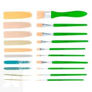 Set 10 Pinceles Cerda Oil con Estuche